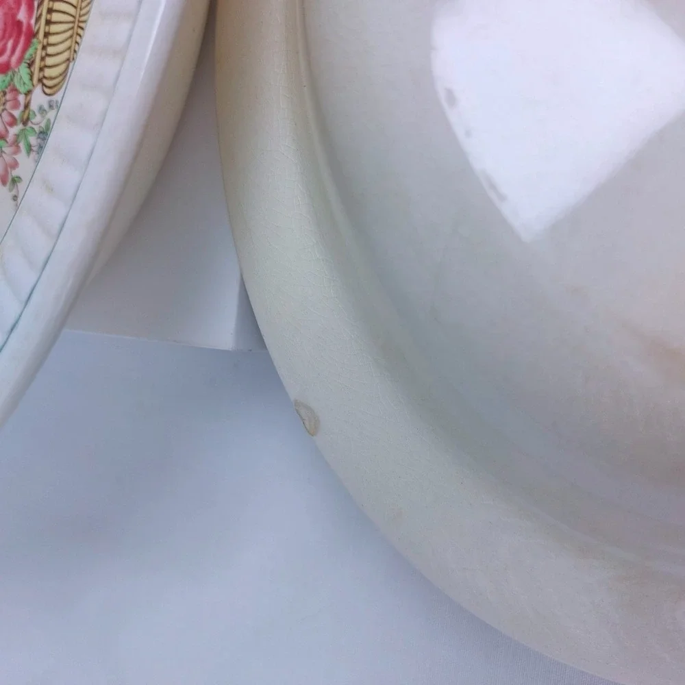 2- Vintage Belmar Wedgewood Open Veg Dish Floral Basket England AK6387 11